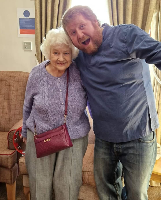 carl bryant with care home resident